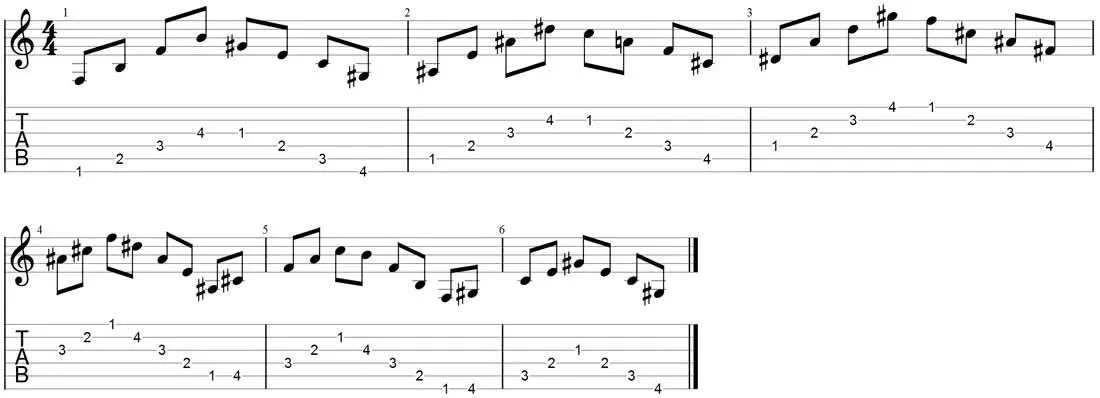 alternate picking exercise string skipping