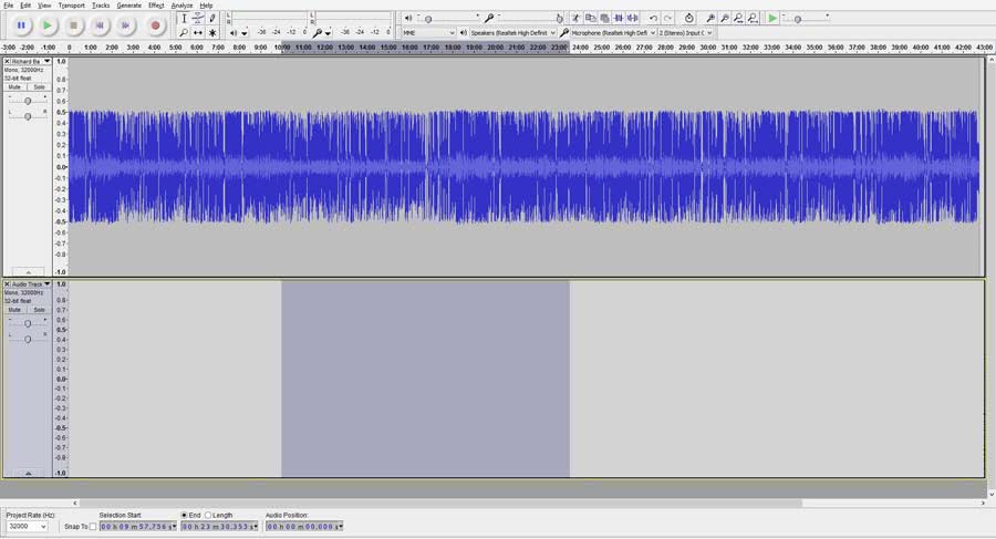 audacity recording program