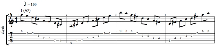 I IV guitar chord tones targeting exercise 2