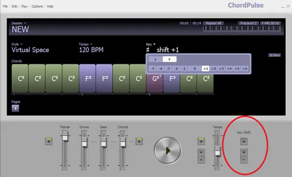 chordpulse backing tracks software