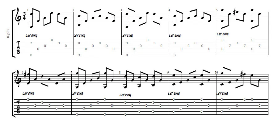 silent night for guitar