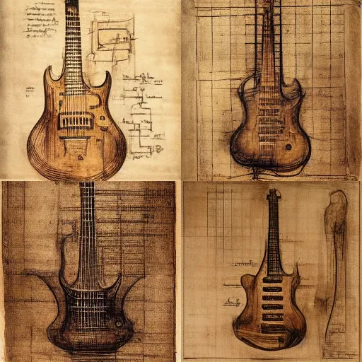 guitar designed by Leonardo da Vinci