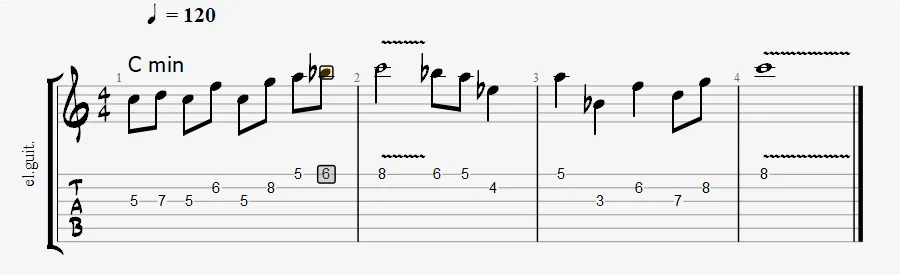 Dorian scale over minor