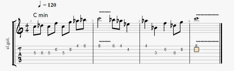 Phrygian scale over minor