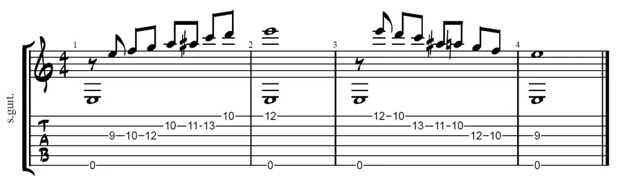 E Locrian scale