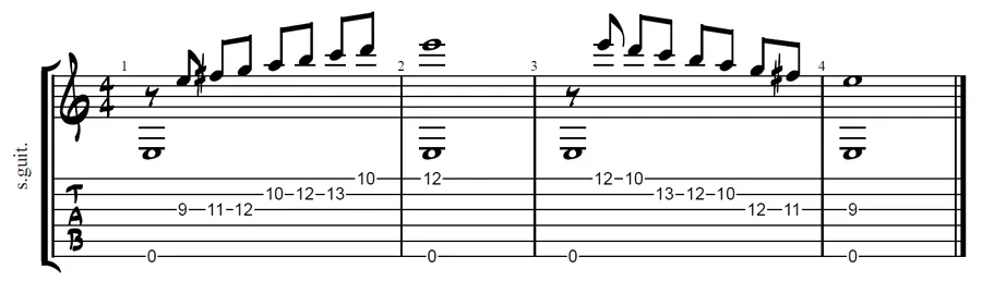 E Minor scale