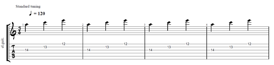 sweep picking exercise