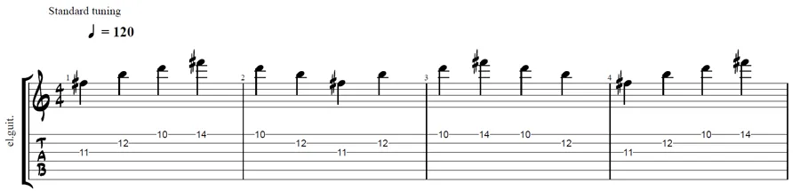 sweep picking exercise for beginners 4