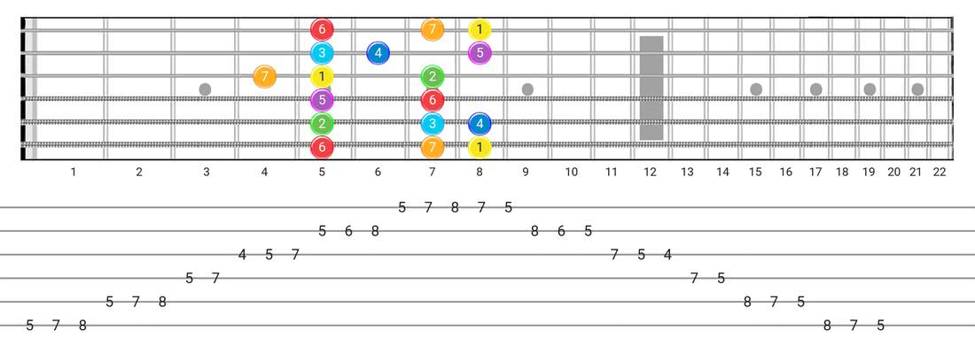 Major Scales on guitar: Fretboard Patterns and Tabs